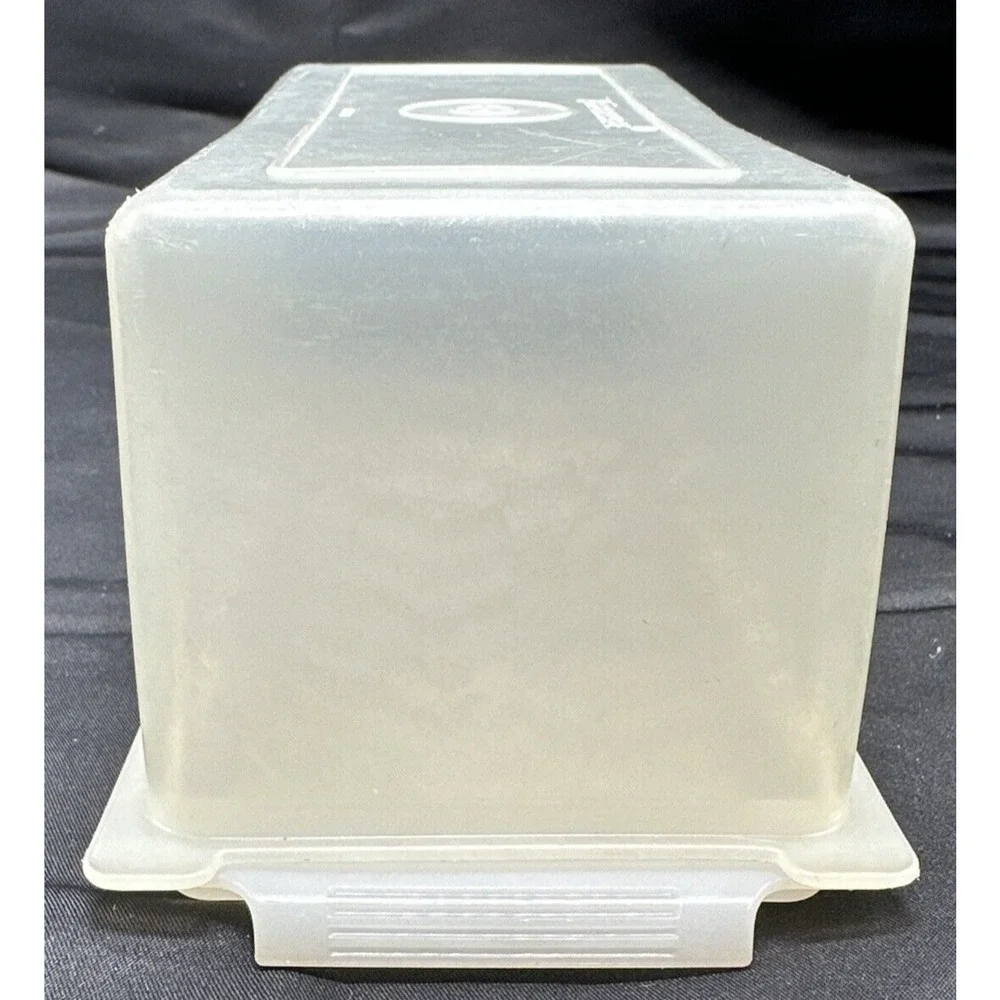 Vintage Tupperware Clear Opaque Butter Dish Keeper 638-4 lid 638-2 bottom